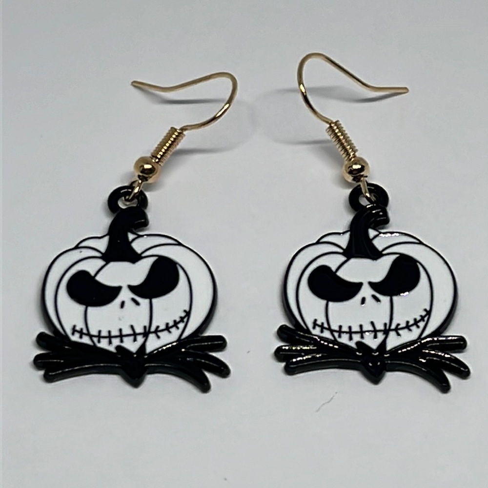 Earrings pumpkin head‎ Goth Gothic Halloween